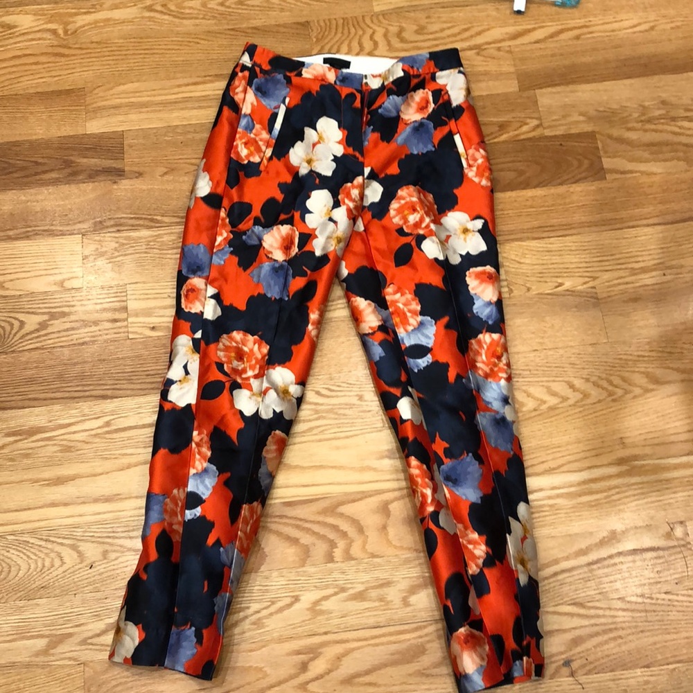 J Crew multi colored floral pants